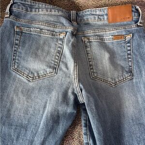 Joe's Jeans Light Blue Skinny Jeans with Leather Patch